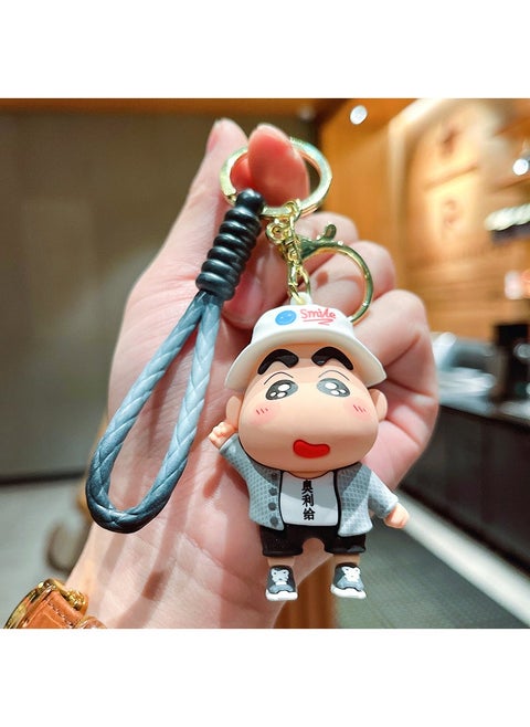 Crayon Shin-chan 3D Skateboard Keychain Charm Xiao Xin-Ollie