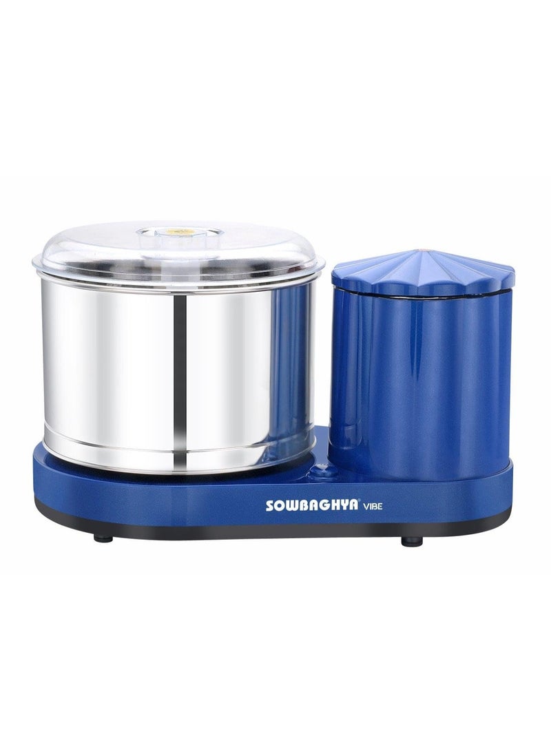 Sowbaghya Vibe 2Ltr Table Top Wet Grinder (Metallic Blue, Electric) | Heavy Duty Motor | Ideal for Your Kitchen | 2Ltr Wet Grinder for All Kinds of Batter for South Indian Dishes - Image 1