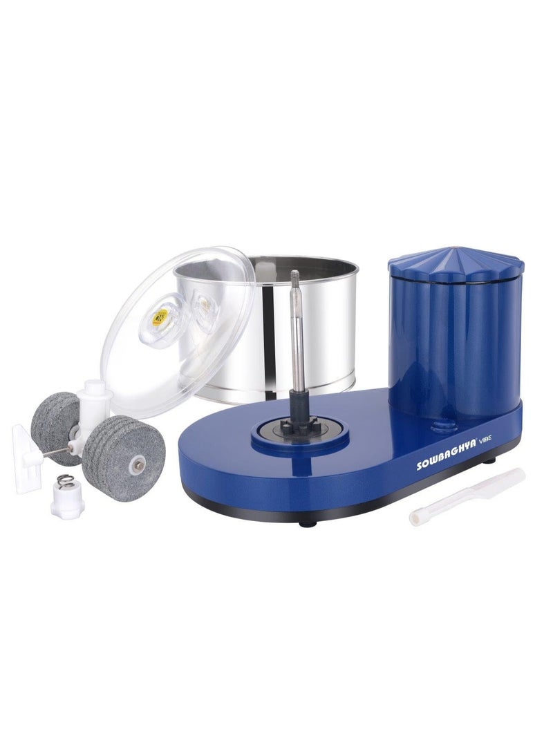 Sowbaghya Vibe 2Ltr Table Top Wet Grinder (Metallic Blue, Electric) | Heavy Duty Motor | Ideal for Your Kitchen | 2Ltr Wet Grinder for All Kinds of Batter for South Indian Dishes - Image 2