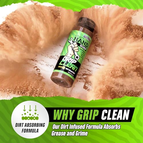 Grip Clean Ultra Heavy Duty Hand Cleaner For Auto Mechanics Dirt-Infused Walnut Hand Scrub - Exfoliating Waterless Hand Cleaner. Lemon Scented Mechanic Soap & Paint Remover, for Grease, Oil Paints - Image 2