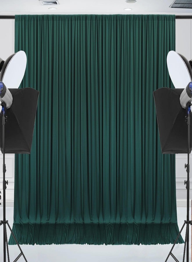 ESGOTBME 10ft x 10ft Blackish Green Backdrop Curtains for Party Valentine's Day Arch Stage Wedding Ceremony Curtains Fabric Photography Backdrop for Baby Showers Home Decoration, 5ft x 10ft, 2 Panels - Image 2