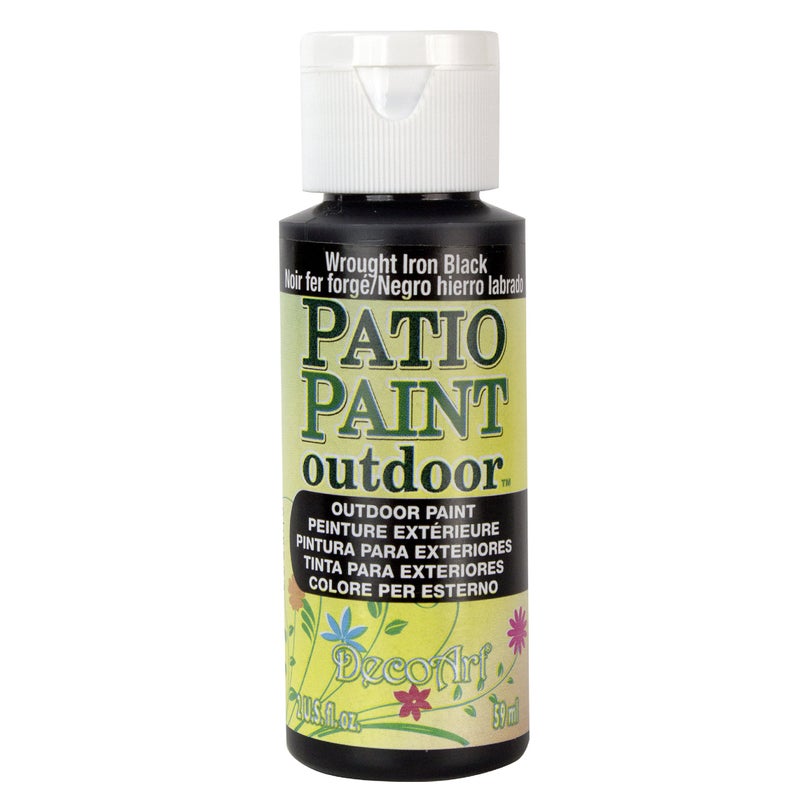 DecoArt Patio Paint, 2-Ounce, Wrought Iron Black (DCP21-3) - Image 1