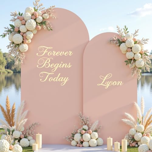 Suppromo Nude Arch Covers Set of 272 and 6ft Nude Arch Backdrop Cover Spandex Wedding Balloon Arch Stand Covers for Baby Shower Birthday Party Bridal Shower Photo Arch Covers Stretchy Backdrop - Image 3