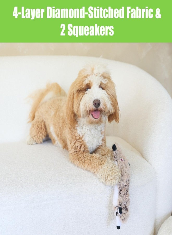 SPOT Skinneeez Extreme Quilted Raccoon - Durable, Stuffing Free Dog Toy with 4 Layers of Diamond Stitched Fabric & 2 Squeakers- Ideal for Small & Medium Aggressive Puppies and Dogs- 14in - Image 4