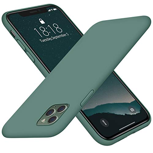 DTTO Compatible with iPhone 11 Pro Case, [Romance Series] Full Covered Silicone Cover [Enhanced Camera and Screen Protection] with Honeycomb Grid Cushion for iPhone 11 Pro 5.8" 2019,Midnight Green - Image 1