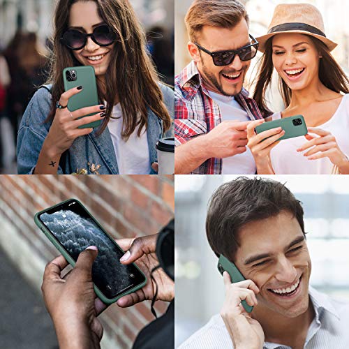 DTTO Compatible with iPhone 11 Pro Case, [Romance Series] Full Covered Silicone Cover [Enhanced Camera and Screen Protection] with Honeycomb Grid Cushion for iPhone 11 Pro 5.8" 2019,Midnight Green - Image 5