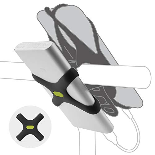 BONE حزام الطاقة BONE، حامل بنك الطاقة للدراجات لسلسلة Bike Tie، حزام سيليكون خالي من الخدوش بتصميم مضاد للانزلاق على شكل X، حامل سهل التركيب متوافق مع معظم الشواحن المحمولة - Image 1