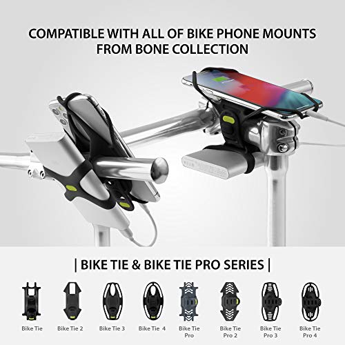 BONE حزام الطاقة BONE، حامل بنك الطاقة للدراجات لسلسلة Bike Tie، حزام سيليكون خالي من الخدوش بتصميم مضاد للانزلاق على شكل X، حامل سهل التركيب متوافق مع معظم الشواحن المحمولة - Image 4