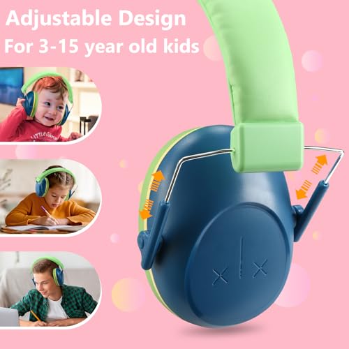ProCase Kids Noise Cancelling Headphones, Kids Ear Protection Monster Jam Truck, Fireworks Hearing Protection Noise Reduction, Noise Canceling Earmuffs for Sensory Autism Toddler Children -Navy - Image 3