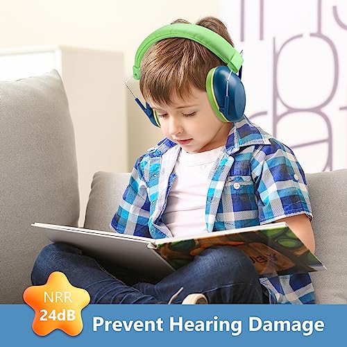 ProCase Kids Noise Cancelling Headphones, Kids Ear Protection Monster Jam Truck, Fireworks Hearing Protection Noise Reduction, Noise Canceling Earmuffs for Sensory Autism Toddler Children -Navy - Image 2