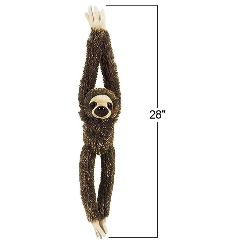 ArtCreativity Brown Hanging Sloth Plush Toy, 28 Inch Stuffed Three-Toed Sloth with Realistic Design, Soft and Huggable, Cute Nursery Decor, Best Birthday Gift for Boys and Girls - Image 3