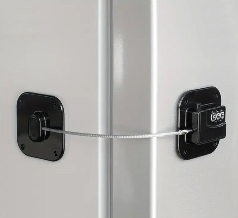 Inditradition Baby Safety Furniture Locks, Combination Number Lock Latches for Fridge, Cabinet, Almirah, Drawers | Double Sided 3M Tape (Pack of 2, Black) - Image 2