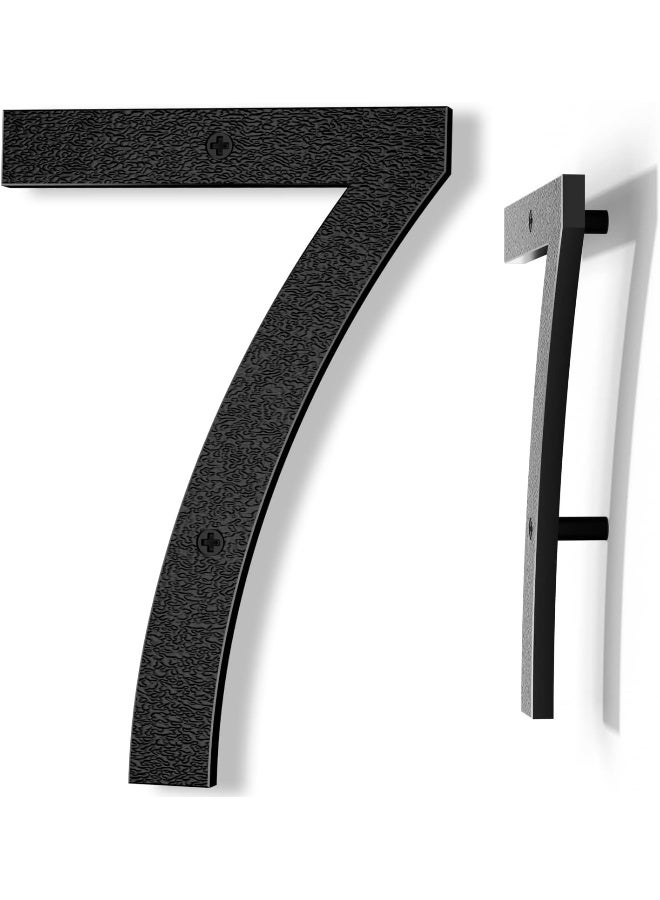 IVERRA 10 Inch Black House Numbers for Outside, Large Floating Home Address Numbers, Modern Exterior Plastic House Numbers for Door Wall Street Garage Gate (7)  - Image 1