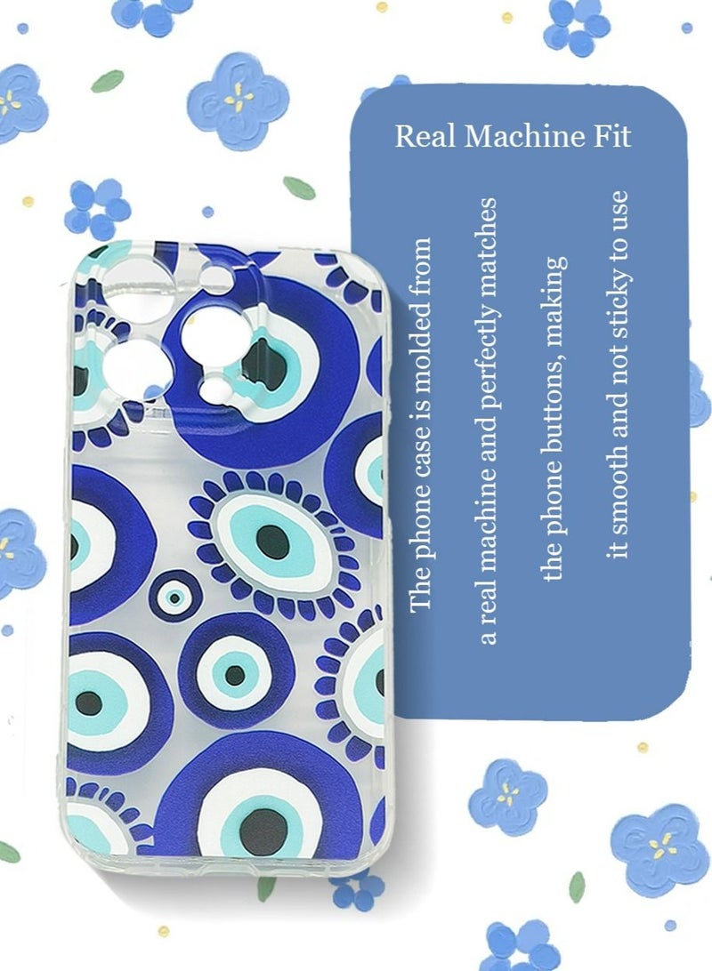 Clear Soft & Flexible TPU Case for iPhone14 Pro Max Low Profile Slim Transparent Thin Anti-scratch Transparent Protector Shockproof Protective Back Cover Cool Eye Pattern - Image 2