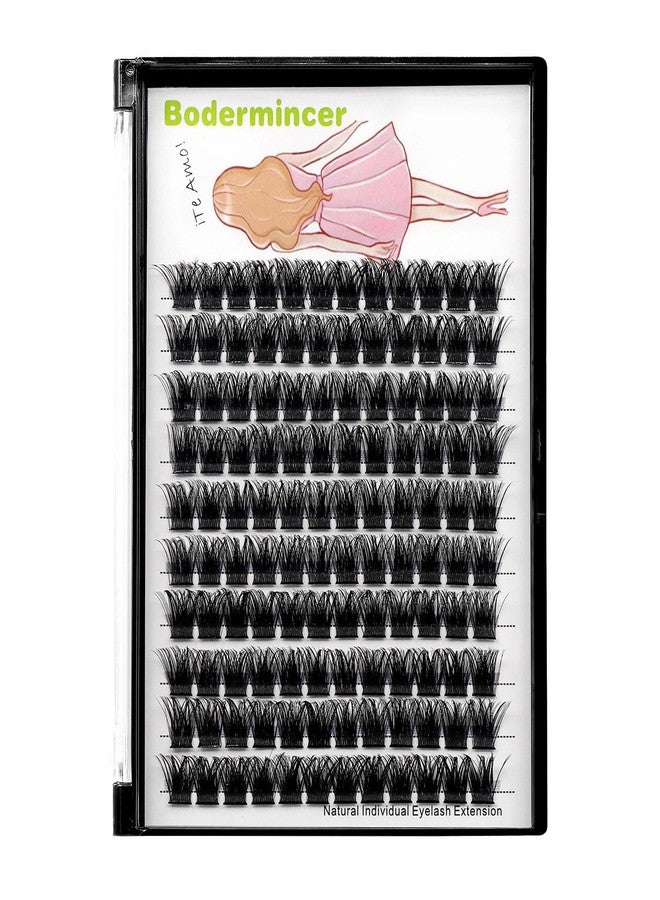 Bodermincer 120 Clusters/box Wide Cluster 3D Effect Glue Bonded Cluster Eyelashes Individual Eyelash Extension Eyelashes Bunches False Eyelashes Home Eyelash Extension (12MM) - Image 2