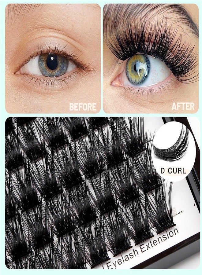 Bodermincer 120 Clusters/box Wide Cluster 3D Effect Glue Bonded Cluster Eyelashes Individual Eyelash Extension Eyelashes Bunches False Eyelashes Home Eyelash Extension (12MM) - Image 4