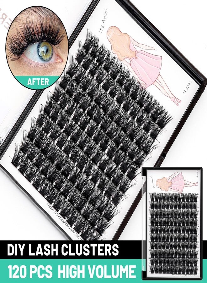 Bodermincer 120 Clusters/box Wide Cluster 3D Effect Glue Bonded Cluster Eyelashes Individual Eyelash Extension Eyelashes Bunches False Eyelashes Home Eyelash Extension (12MM) - Image 3