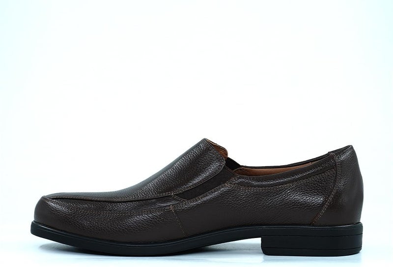 HUSH PUPPIES Dark Brown Leather Slip-On Shoes - Image 2