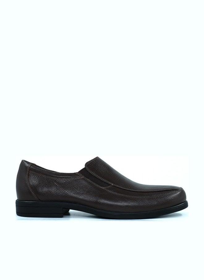 HUSH PUPPIES Dark Brown Leather Slip-On Shoes - Image 1