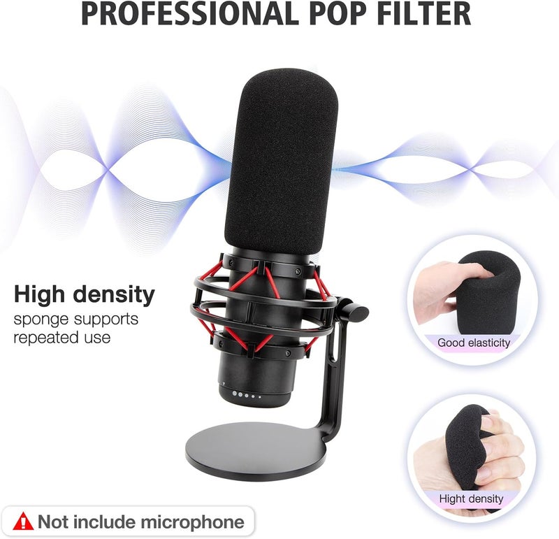 SUNMON HyperX QuadCast Boom Arm - Upgraded Red Boom Arm with Windscreen, Sound Insulation and Noise Reduction, HyperX QuadCast Microphone Arm with 3/8" to 5/8" Adapter - Image 4