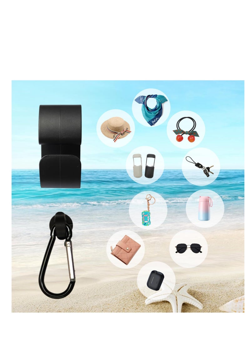 SOLARAE Clear Bogg Beach Tote Bag Accessories, 0.55'' Dia Holes Bogg Bag Insert with 1 Clear Zipper Pouch & 2 Hooks, Clear Insert Bags Small & Large Beach Tote Bags - Image 4