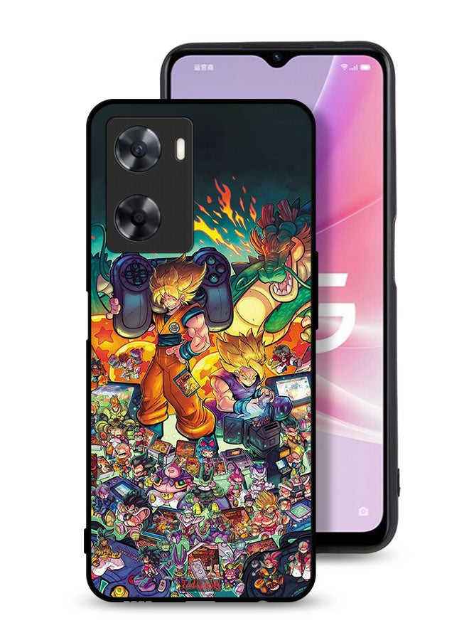Tolwak Oppo A77 4G Protective Case Cover Gamer Art Doodles - Image 1