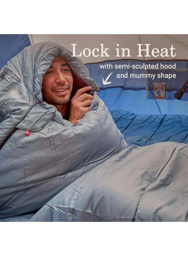 كولمان كيس نوم كبير وطويل من Tidelands 50°F Mummy باللون الرمادي 38 × 85 بوصة 2158021 - Image 3