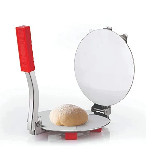 V Viyoga V Viyoga Heavy Quality Stainless Steel 65 inch Dia Puri Maker Press Machine with Handle Manual Stainless Steel Roti Press PapadKhakhraChapati Maker  - Image 3