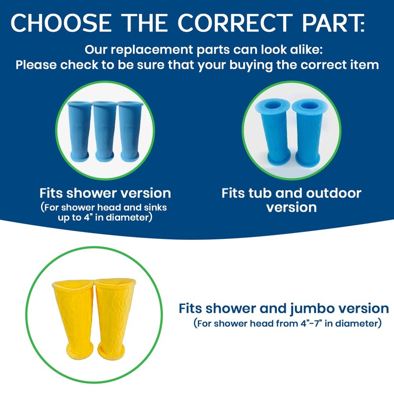 Rinseroo Replacement Shower Hose Connectors (3 pack) for Rinseroo- Slip-on Handheld Water Hose Attachment/Faucet Adapter for Shower & Sink, Detachable Shower Sprayer (NOT FOR TUB VERSION) - Image 3