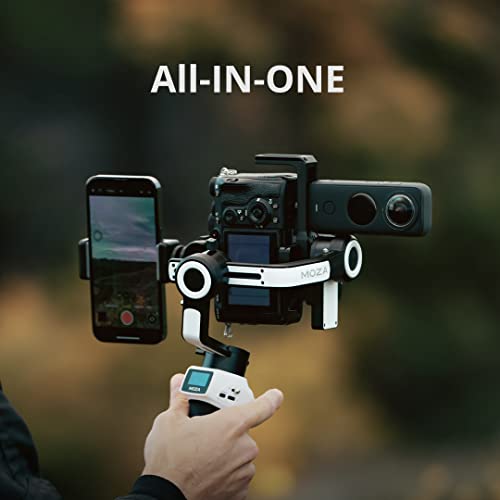 Moza Aircross S Gimbal Stabilizer 3-Axis Handheld Stabilizer For Mobile Phone Dslr Cameras Dual Camera Mount Quick Switch Stay On Vertical Mode Timelapse Auto-Tuning Dolly Zoom With 4Lb Payload - Grey - Image 2