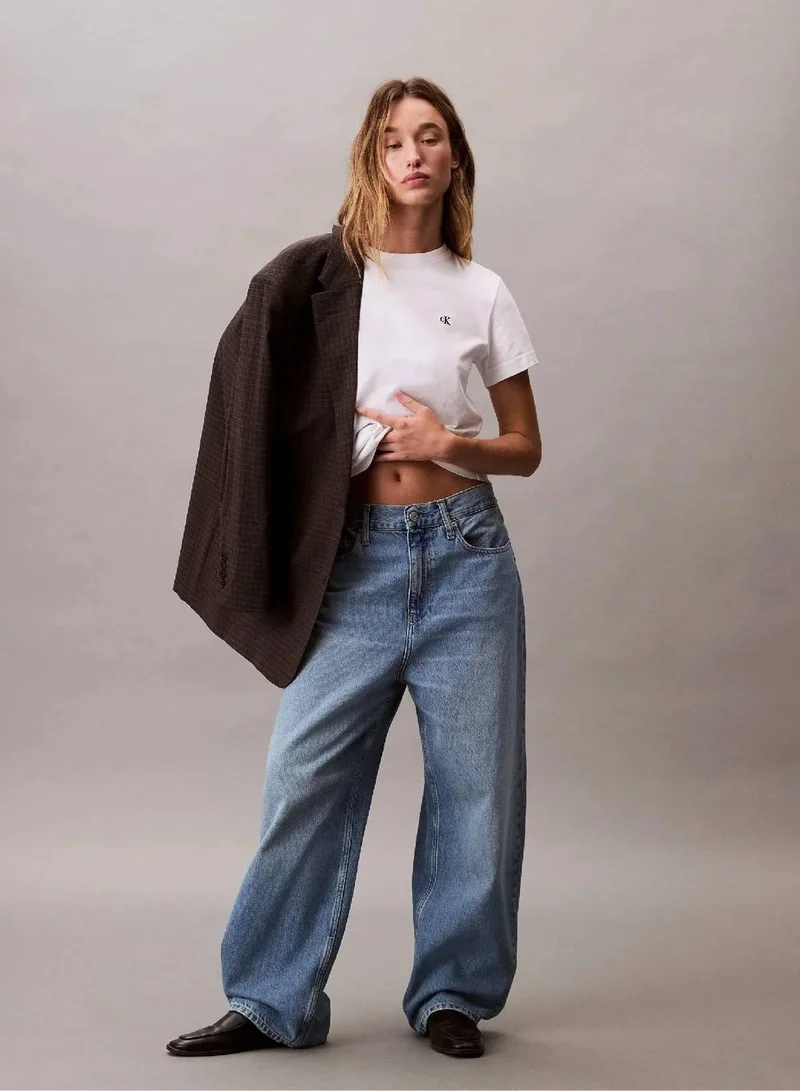 Calvin Klein Jeans Brilliant White Jersey T-Shirt for Women | Best Price UAE