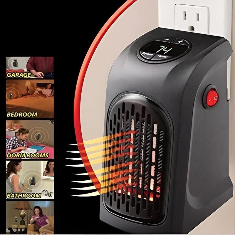 Portable Heaters - Small Electric Wall-Mounted Heater with Remote Control, 400W Power for Rapid Heating in Compact Living Areas - Image 5