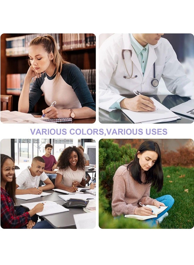 Muyixin Carabiner Shuttle Pens  (6 Pack) 4-in-1 Retractable Multicolor Pens Ballpoint Pens with Buckle Keychain on Top for Office School Supplies  - Image 5