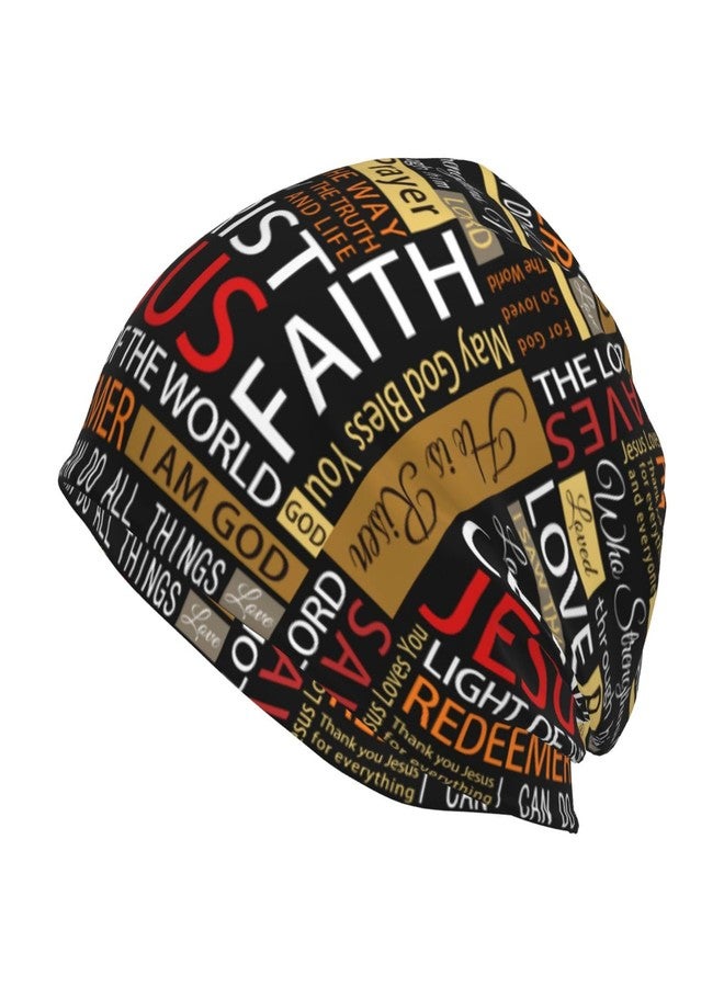 YYFD Christ Jesus Beanie Christian Beanies Chemo Hat Cancer Headwear Knitted Hats for Men Women - Image 1