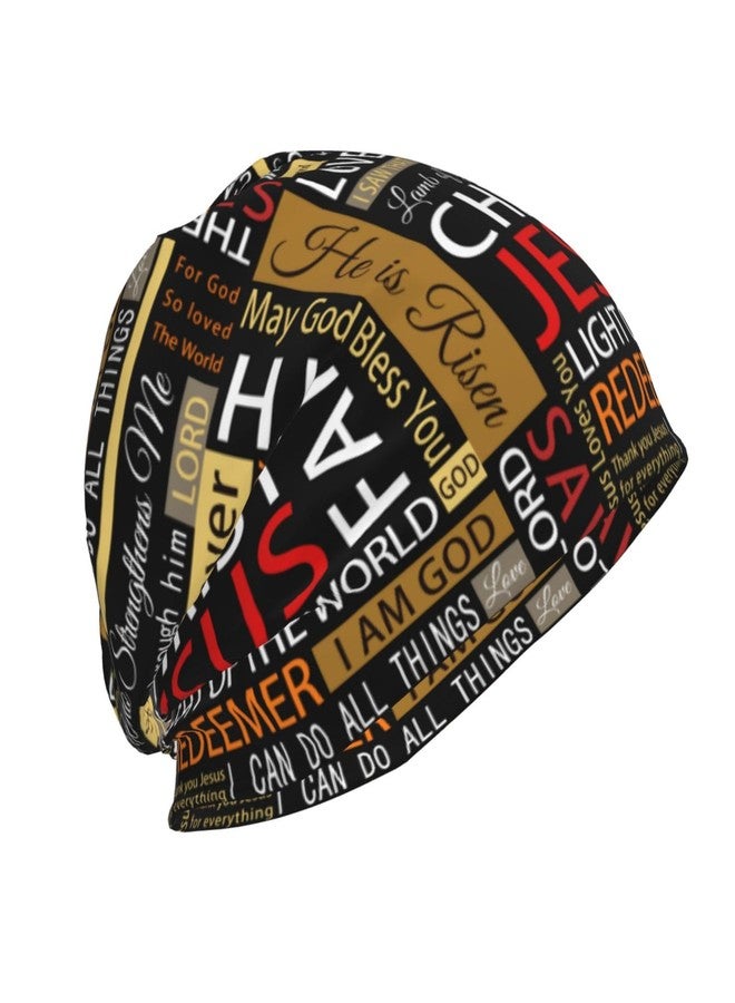 YYFD Christ Jesus Beanie Christian Beanies Chemo Hat Cancer Headwear Knitted Hats for Men Women - Image 3