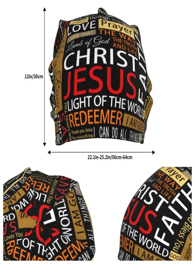 YYFD Christ Jesus Beanie Christian Beanies Chemo Hat Cancer Headwear Knitted Hats for Men Women - Image 2