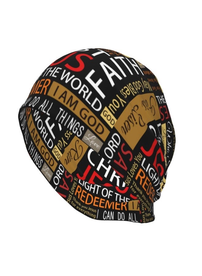 YYFD Christ Jesus Beanie Christian Beanies Chemo Hat Cancer Headwear Knitted Hats for Men Women - Image 5