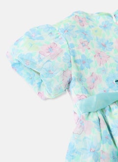 Nautinati Nautinati Girls' Pastel Floral Frock With Balloon Hemline  - Image 4