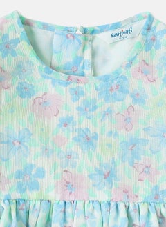 Nautinati Nautinati Girls' Pastel Floral Frock With Balloon Hemline  - Image 3
