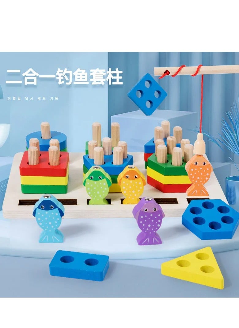“Wooden educational toy for kids: Develop motor and mental skills with colorful shapes and interactive design”  - Image 3