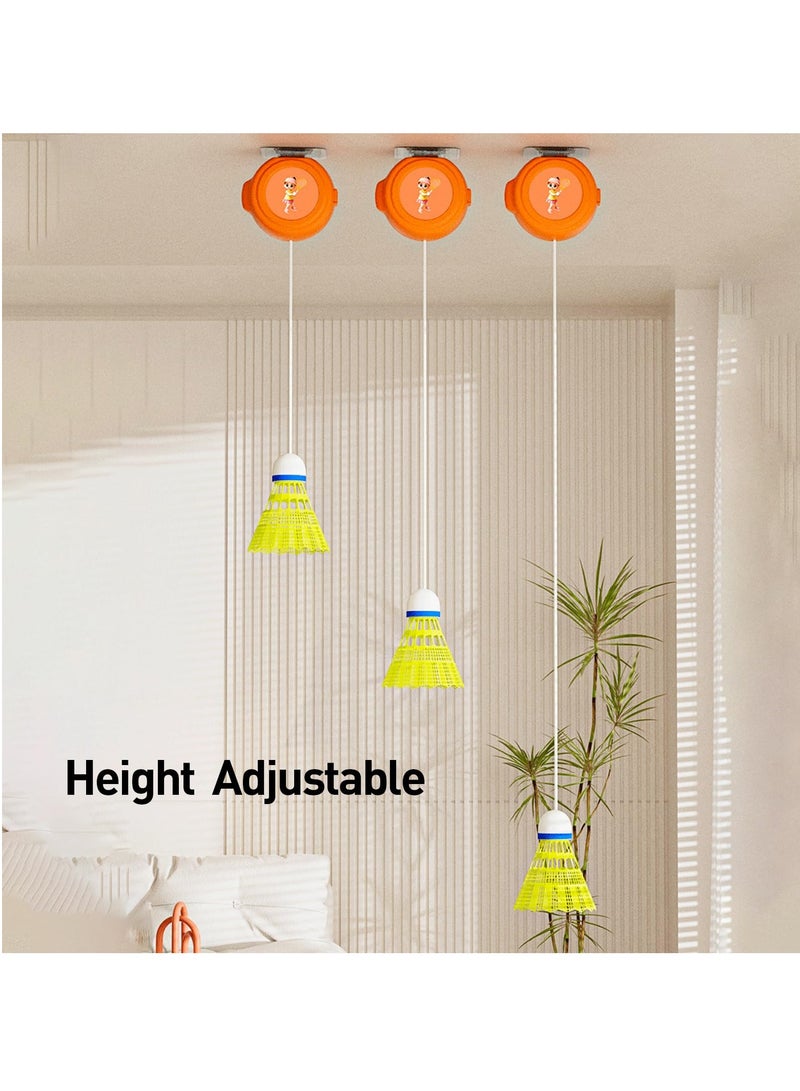 SYOSI Badminton Self Training Tool Badminton Self Practice Trainer Aid Badminton Single-Player Rebound Trainer Portable Badminton Set for Indoor Sports Activities 6 Balls + 1 Trainer - Image 3