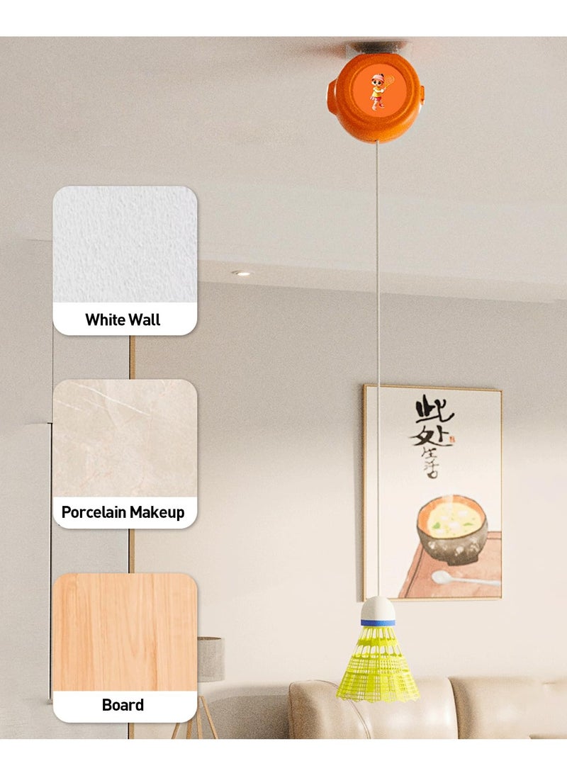 SYOSI Badminton Self Training Tool Badminton Self Practice Trainer Aid Badminton Single-Player Rebound Trainer Portable Badminton Set for Indoor Sports Activities 6 Balls + 1 Trainer - Image 4