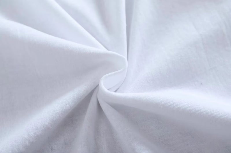 V-Neck Mens Tee Breathable Slim Summer Casual Beige White  - Image 1