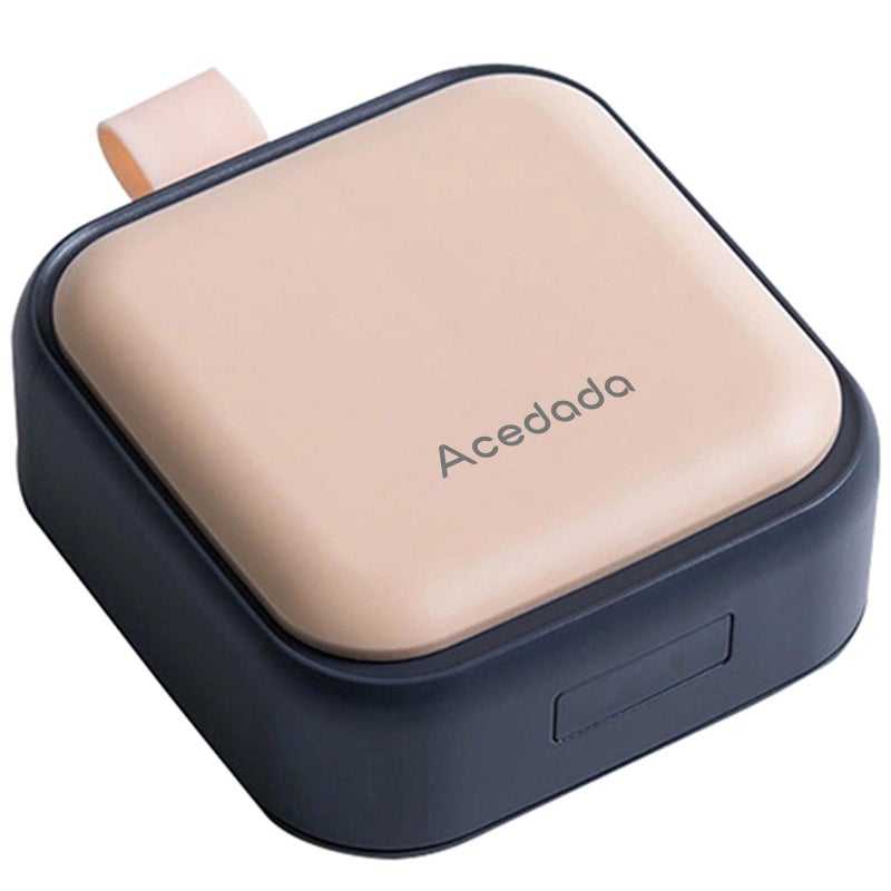 Acedada Small Pill Case, Cute Pill Box - Acedada Travel Daily Pill Organizer, Portable Pretty Pill Container for Purse Pocket, Compact Medicine Holder for Vitamins, Fish Oils, Supplements, Pink - Image 1