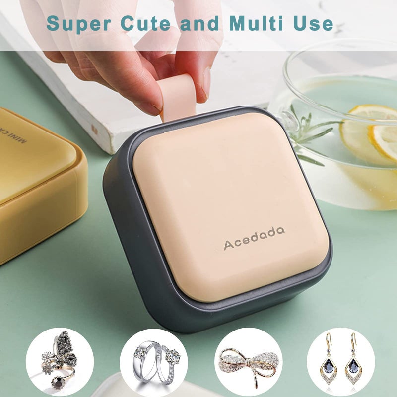 Acedada Small Pill Case, Cute Pill Box - Acedada Travel Daily Pill Organizer, Portable Pretty Pill Container for Purse Pocket, Compact Medicine Holder for Vitamins, Fish Oils, Supplements, Pink - Image 4