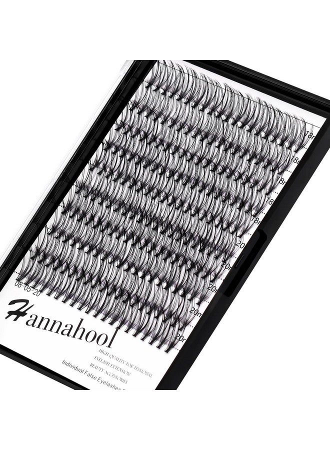 Hannahool 200Pcs 20Roots Individual False Lashes Mixed 8-10-12-14Mm/9-11-13-15Mm/10-12-14-16Mm/16-18Mm/18-20Mm 0.07 Thickness Natural Cluster Lashes Makeup Volume Eye Lashes Extensions (18+20Mm) - Image 2