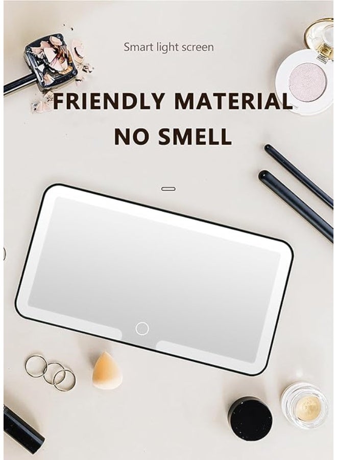 general Car Visor LED Vanity Mirror Rechargeable Makeup Mirror with Touch Screen 3 Lighting Modes Portable Sun Visor Cosmetic with LED Lights for Cars - Image 1