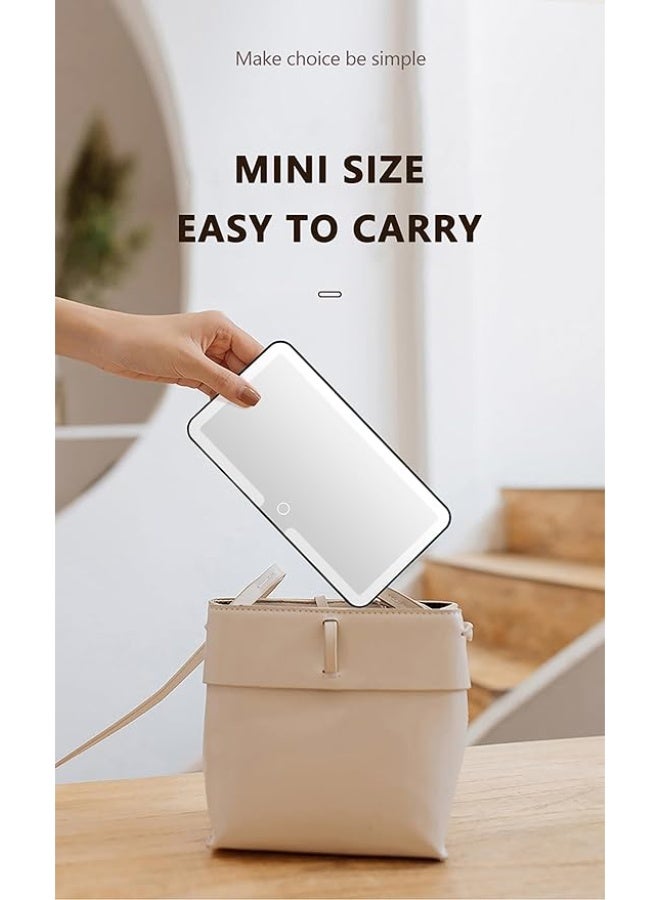 general Car Visor LED Vanity Mirror Rechargeable Makeup Mirror with Touch Screen 3 Lighting Modes Portable Sun Visor Cosmetic with LED Lights for Cars - Image 3