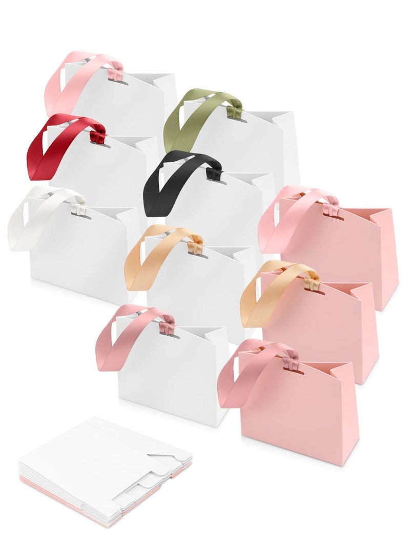 Small Gift Bags, Mini Paper Bags for Birthday Party, Wedding, Christmas, 11.5x10x4.5cm, Jewelry Favor Pouches, Gift Packaging, 10 Pcs - Image 1