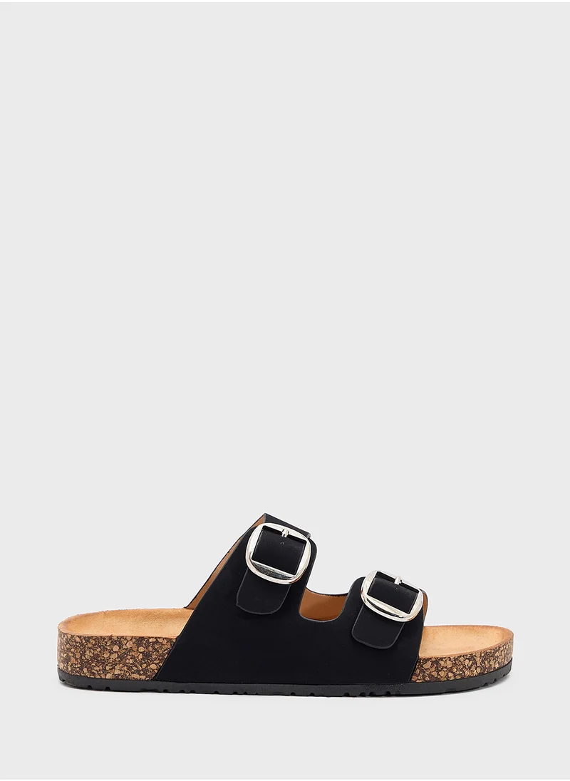 جينجر Classic Double Strap Sandal Slide
